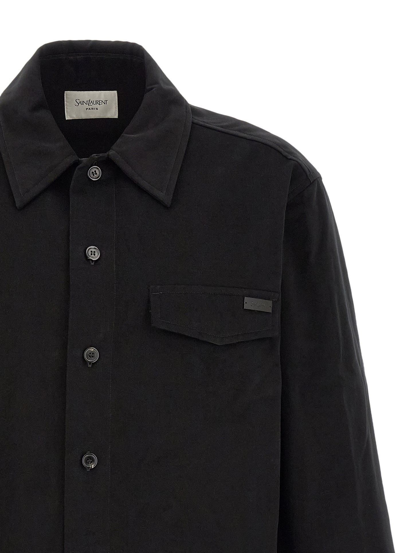 Saint Laurent Black Cotton Blouse