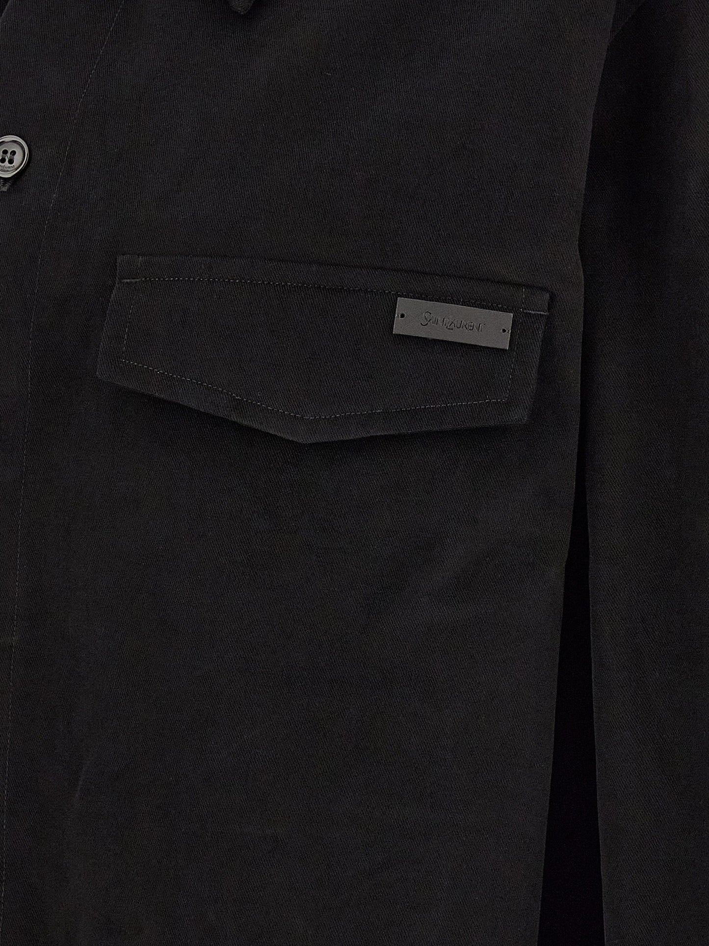 Saint Laurent Black Cotton Blouse