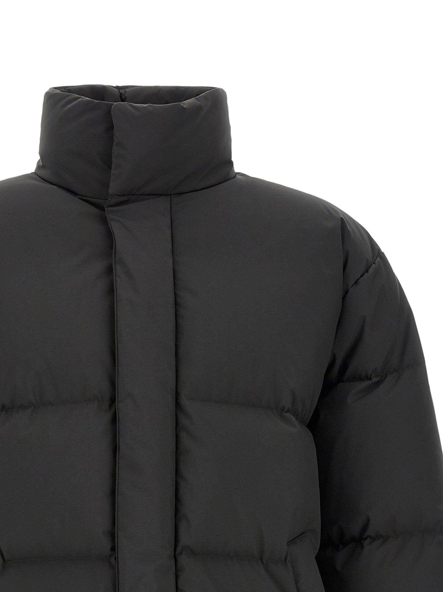 Saint Laurent Black Polyester Full-Length Jacket