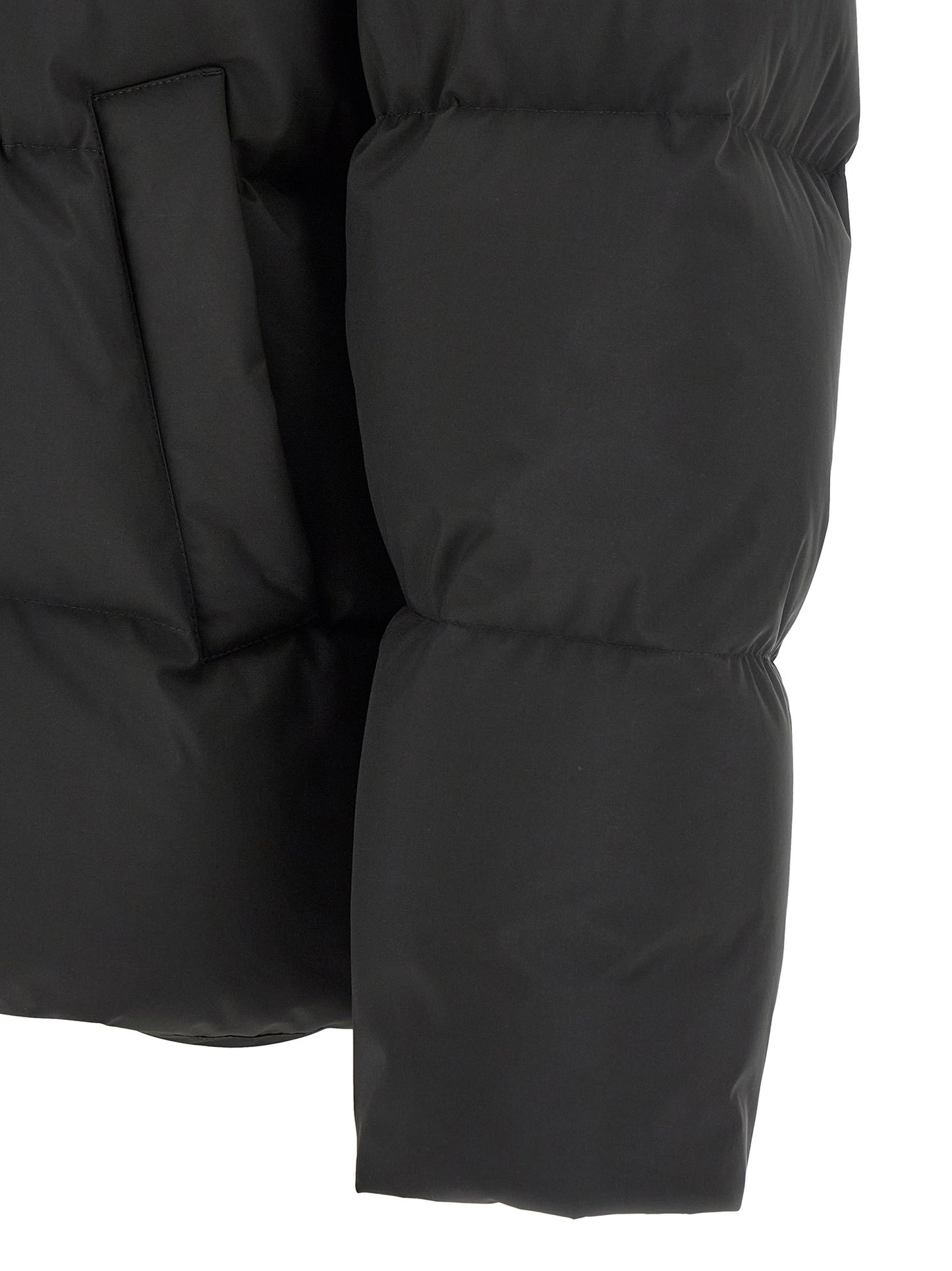 Saint Laurent Black Polyester Full-Length Jacket