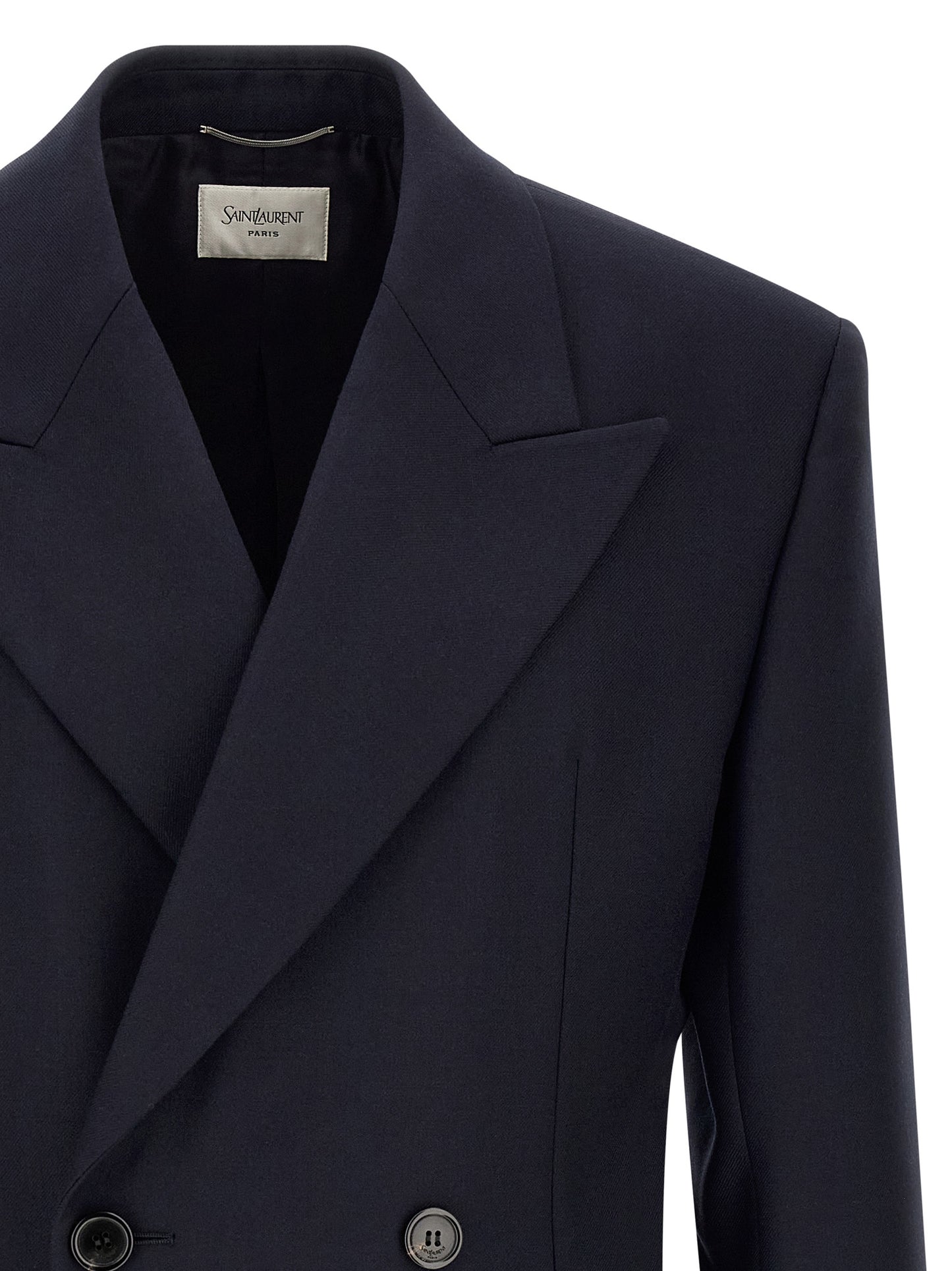 Saint Laurent Blue Wool Blazer