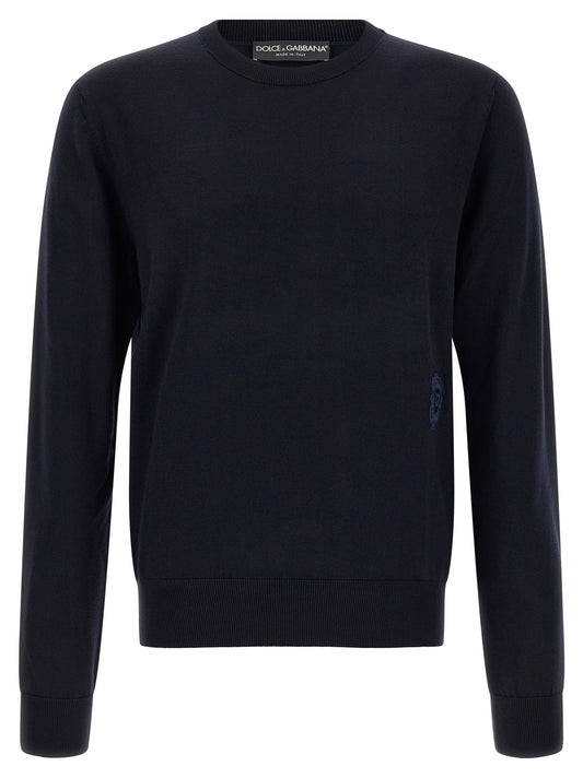 Dolce & Gabbana Blue Virgin Wool Cardigan