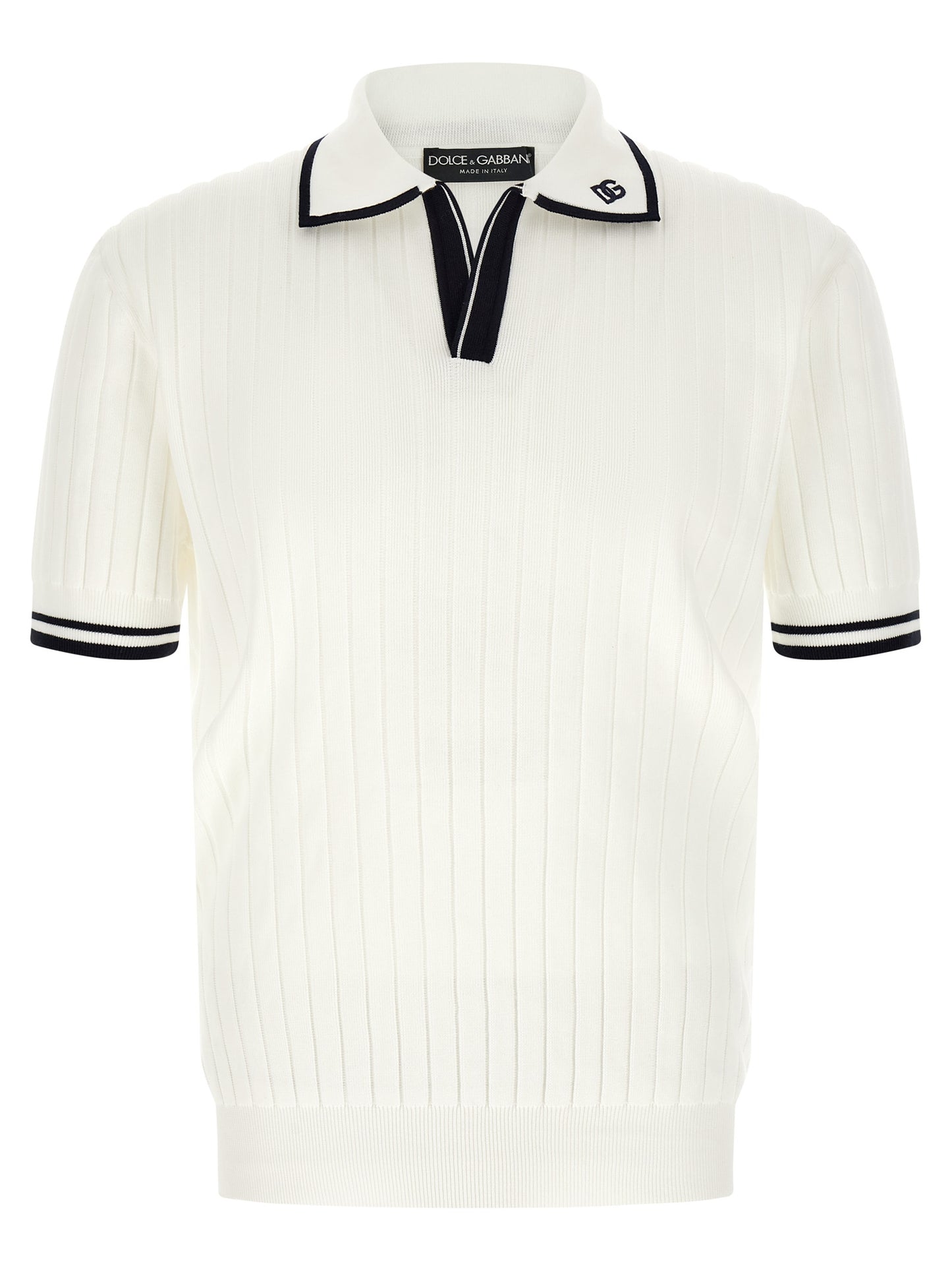 Dolce & Gabbana Bicolor Cotton Polo Shirt
