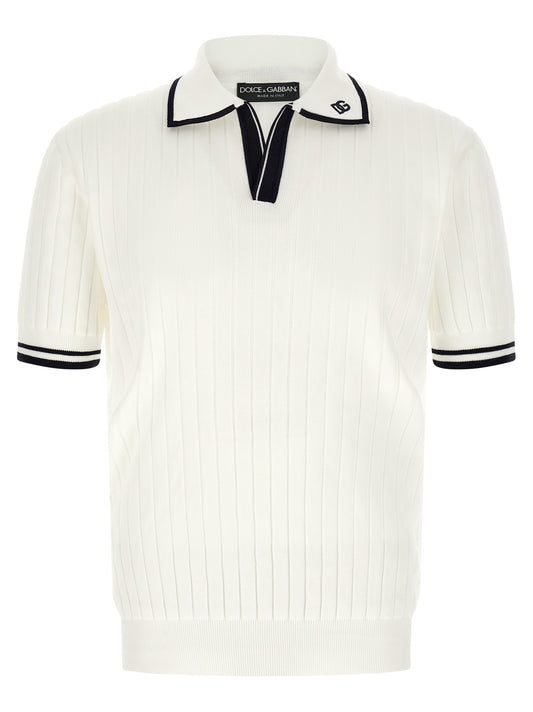 Dolce & Gabbana Bicolor Cotton Polo Shirt
