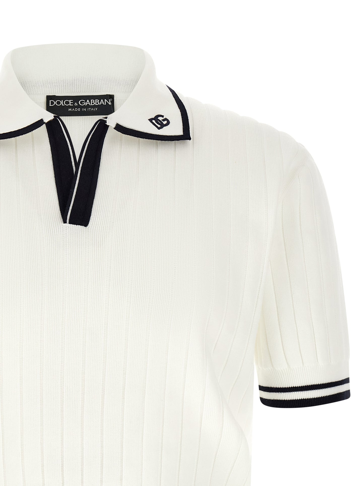 Dolce & Gabbana Bicolor Cotton Polo Shirt