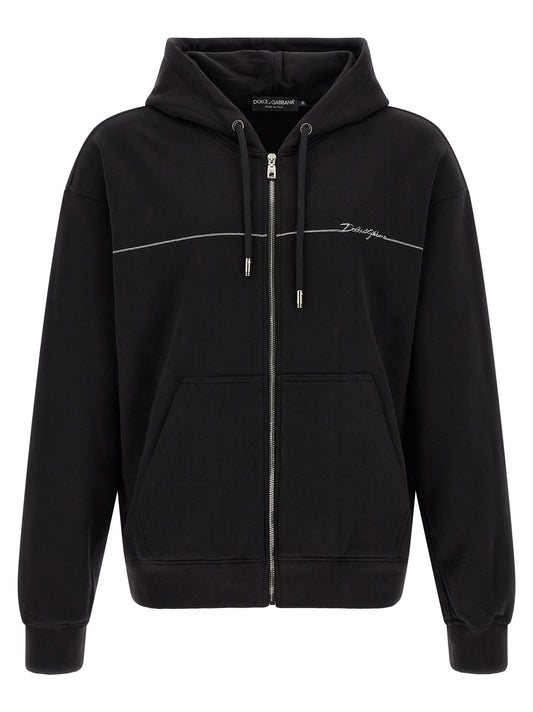 Dolce & Gabbana Black Cotton Sweatshirt