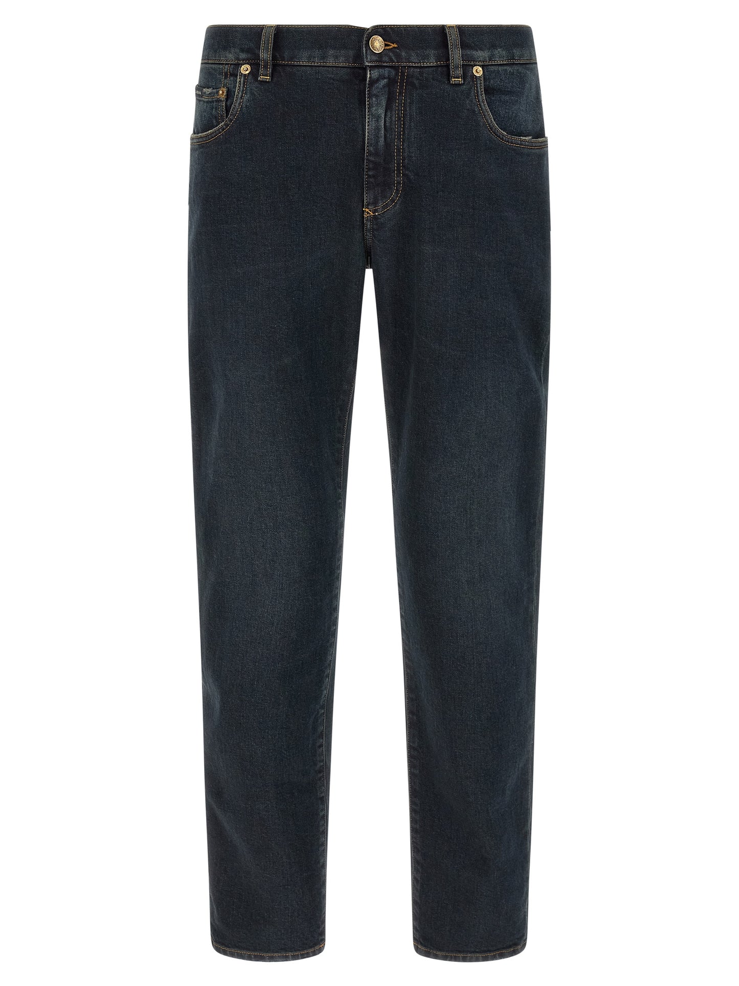 Dolce & Gabbana Blue Cotton Skinny Jeans