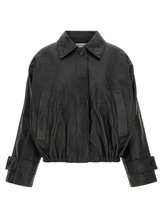 Rohe Black Lamb Leather Leather Jacket