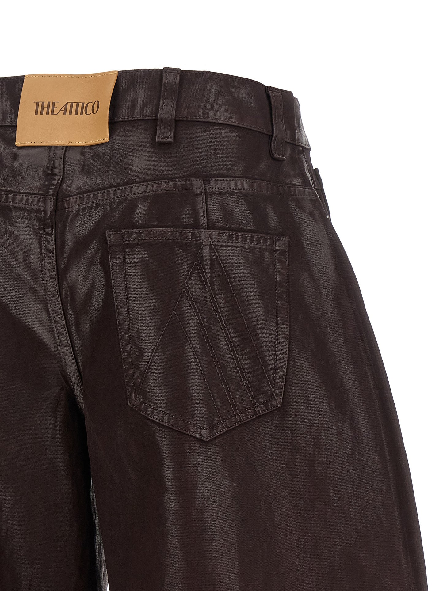 The Attico Purple Cotton Cropped Pants