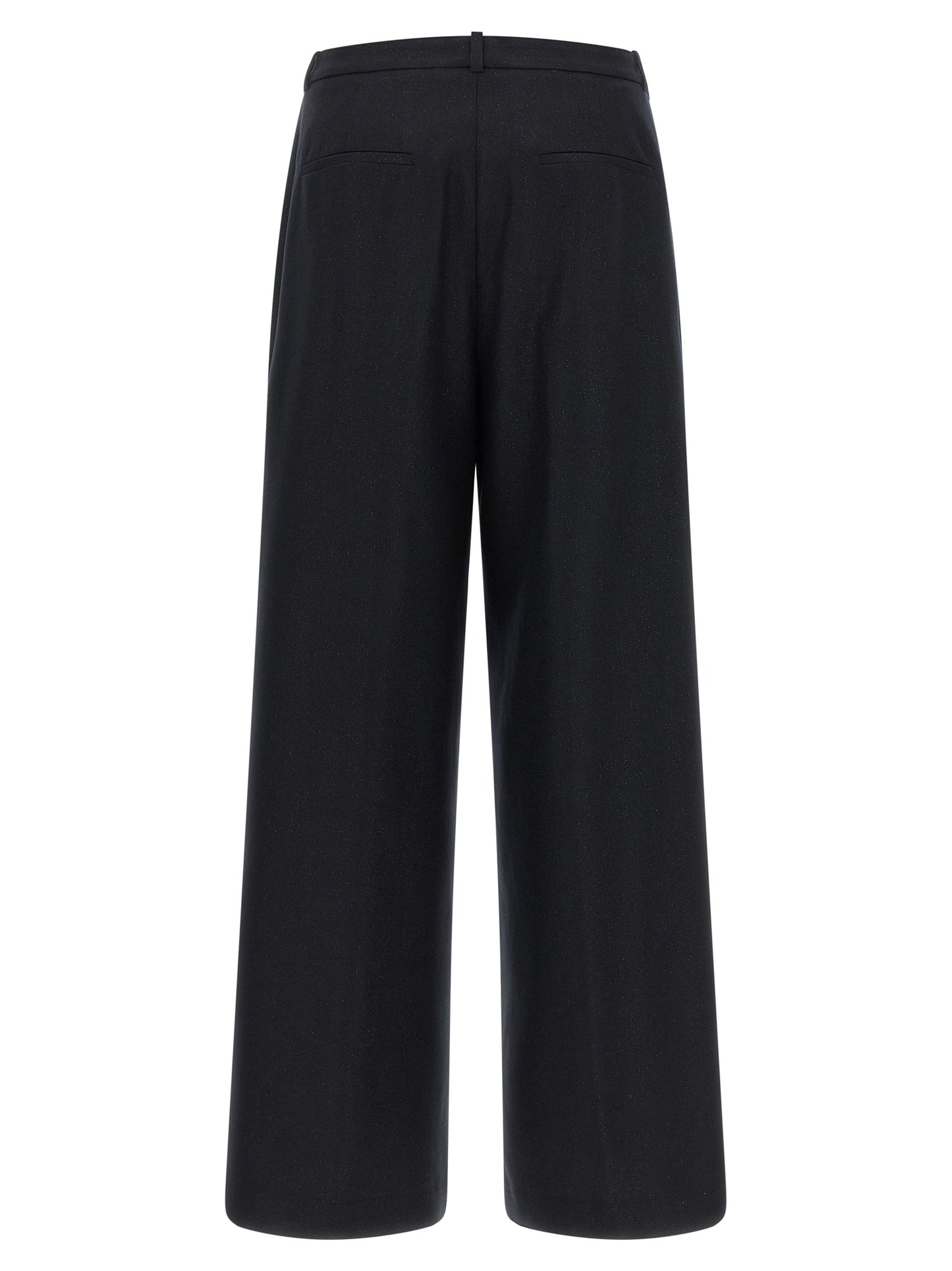 Peserico Blue Virgin Wool Casual Pants