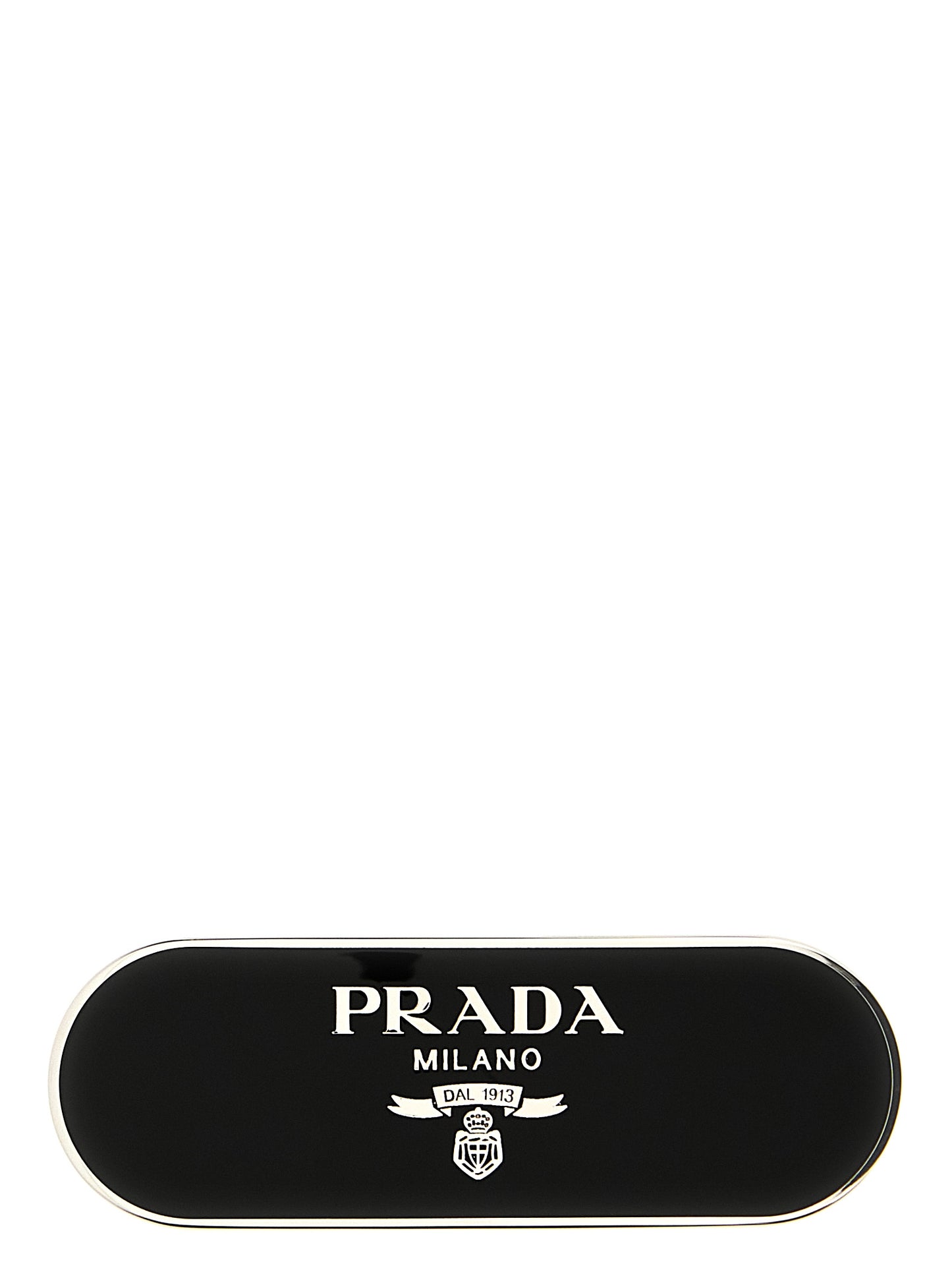 Prada Black Stainless Steel Hair Clip