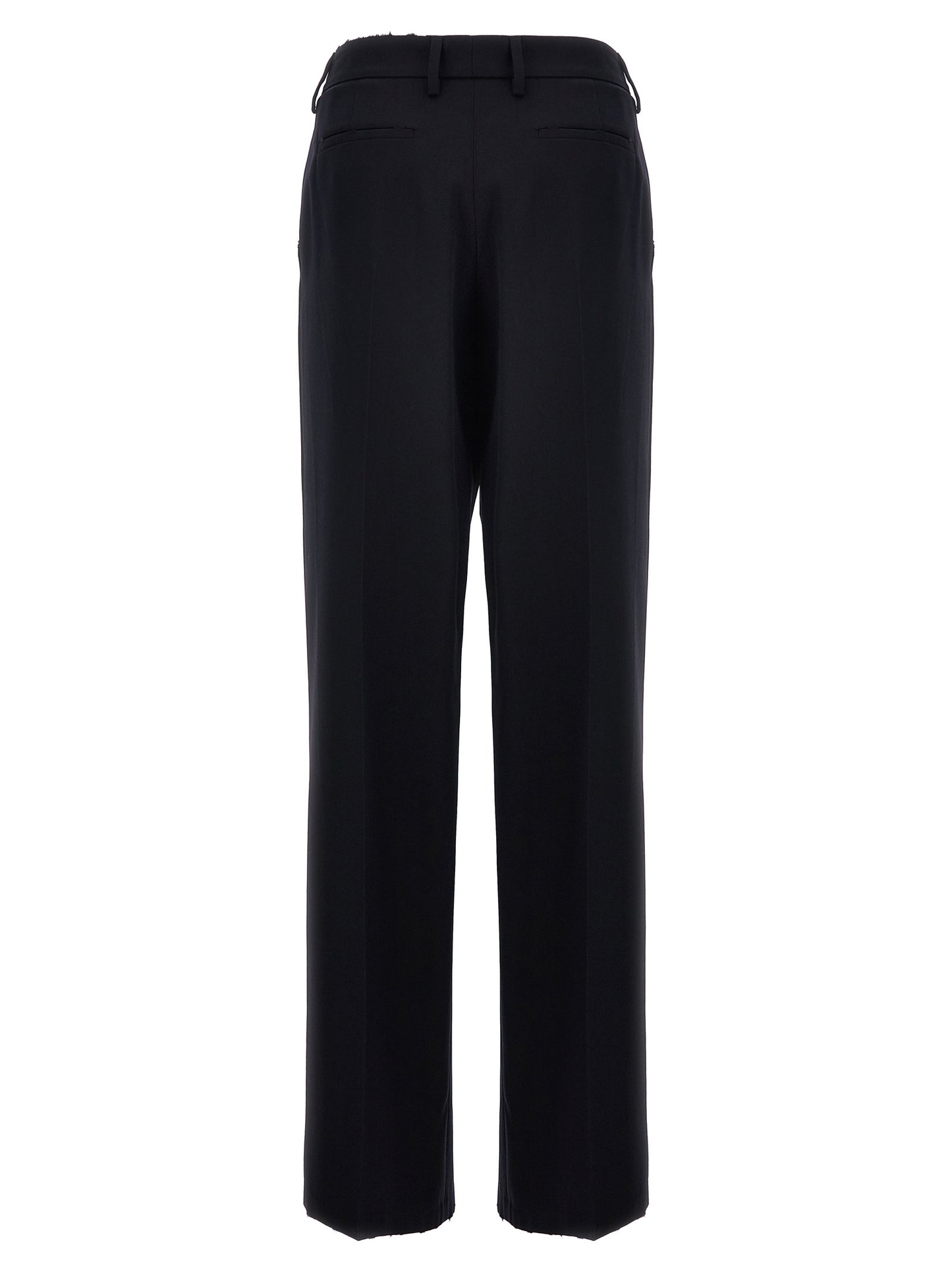 Prada Blue Wool Casual Pants