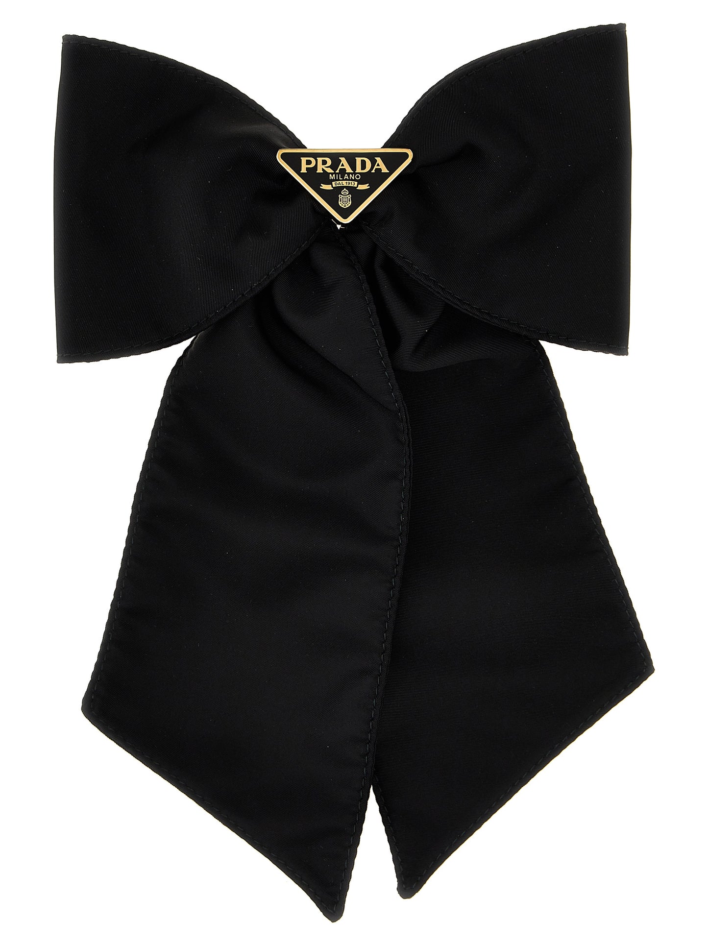 Prada Black Brass Hair Clip