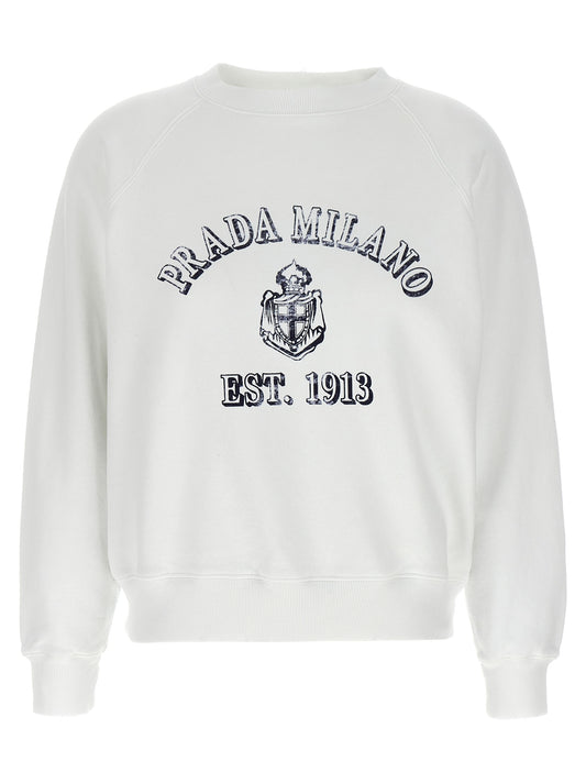 Prada White Cotton Sweatshirt