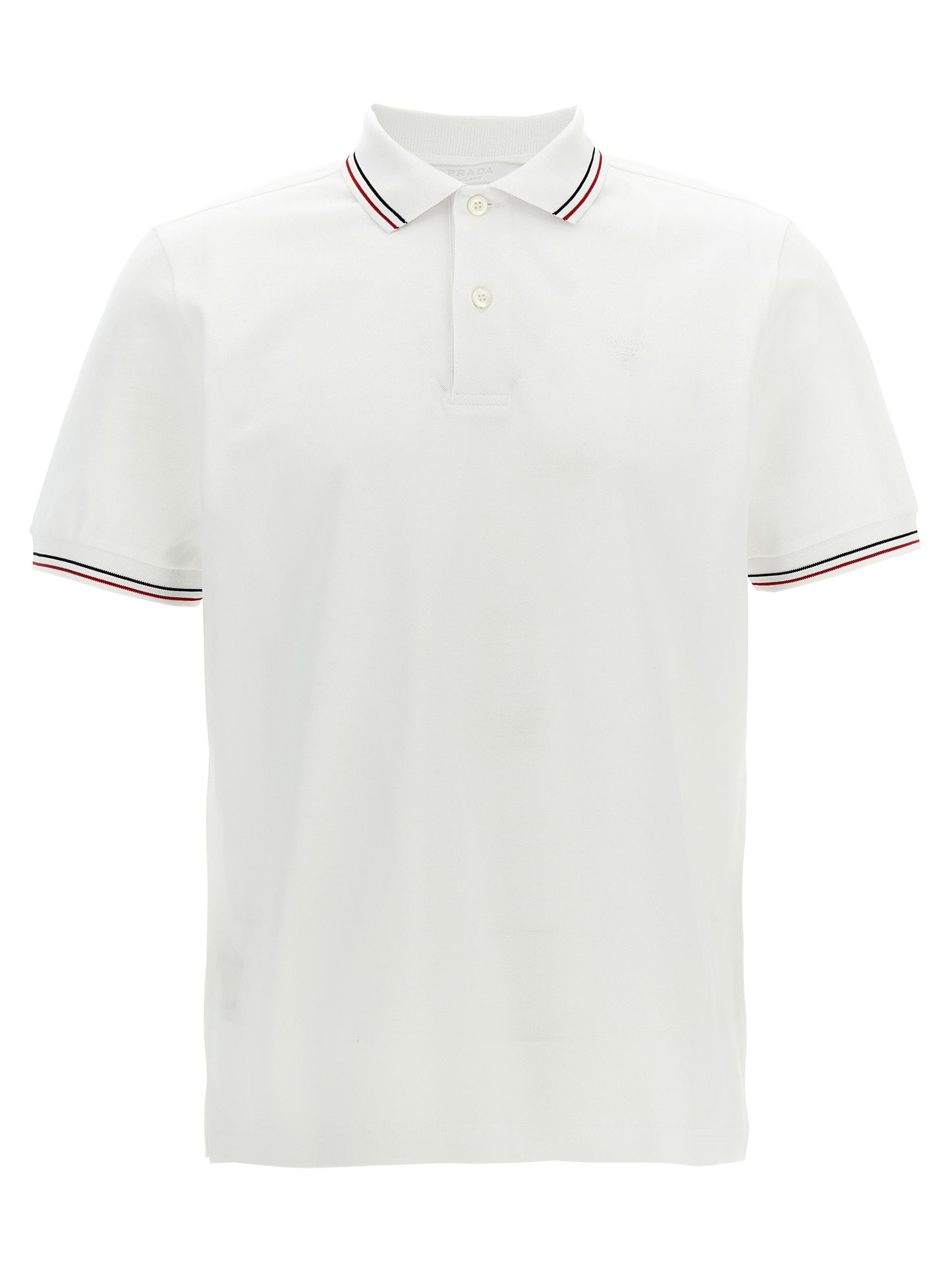 Prada White Cotton Polo Shirt