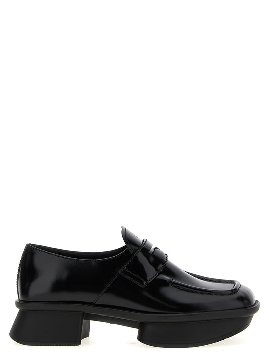 Prada Black Calfskin Slip-On Loafers