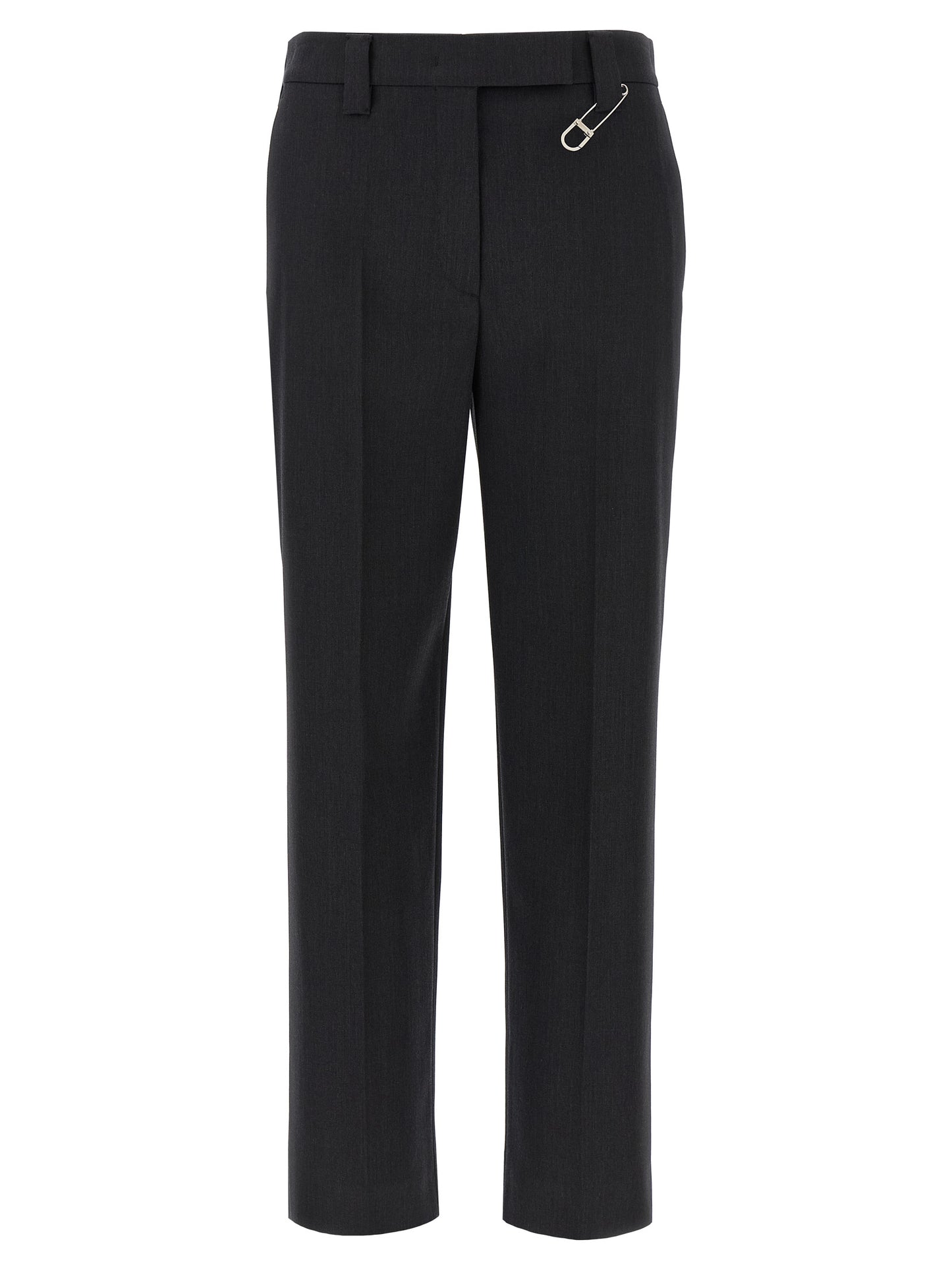 Prada Gray Virgin Wool Dress Pants