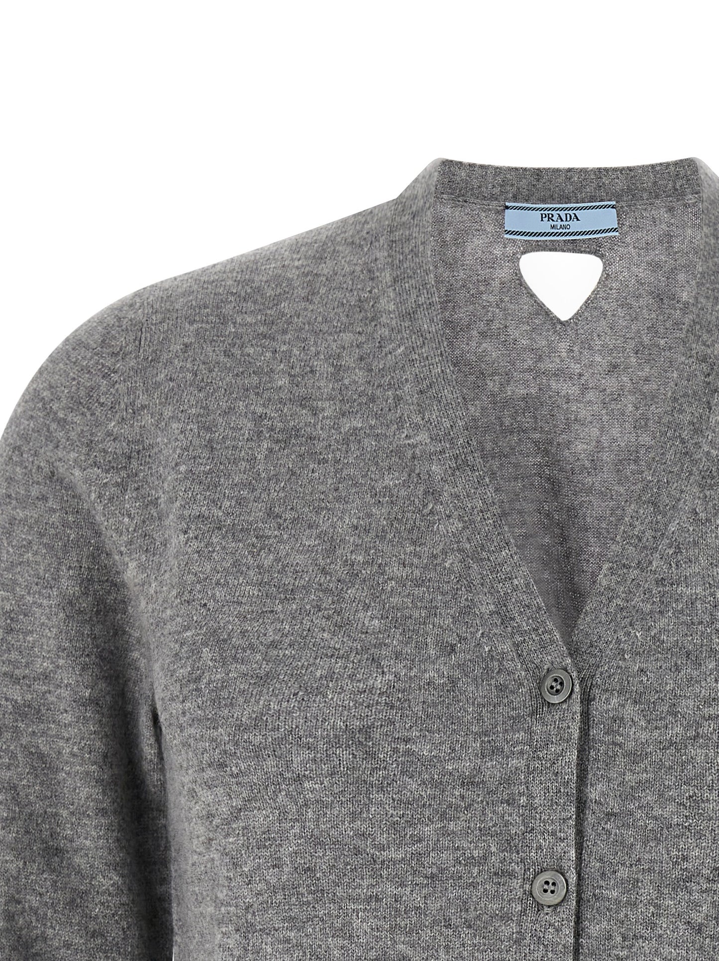 Prada Gray Cashmere Cardigan