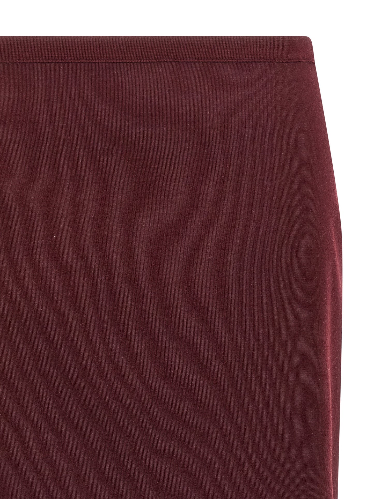 Miu Miu Bordeaux Virgin Wool Midi Skirt