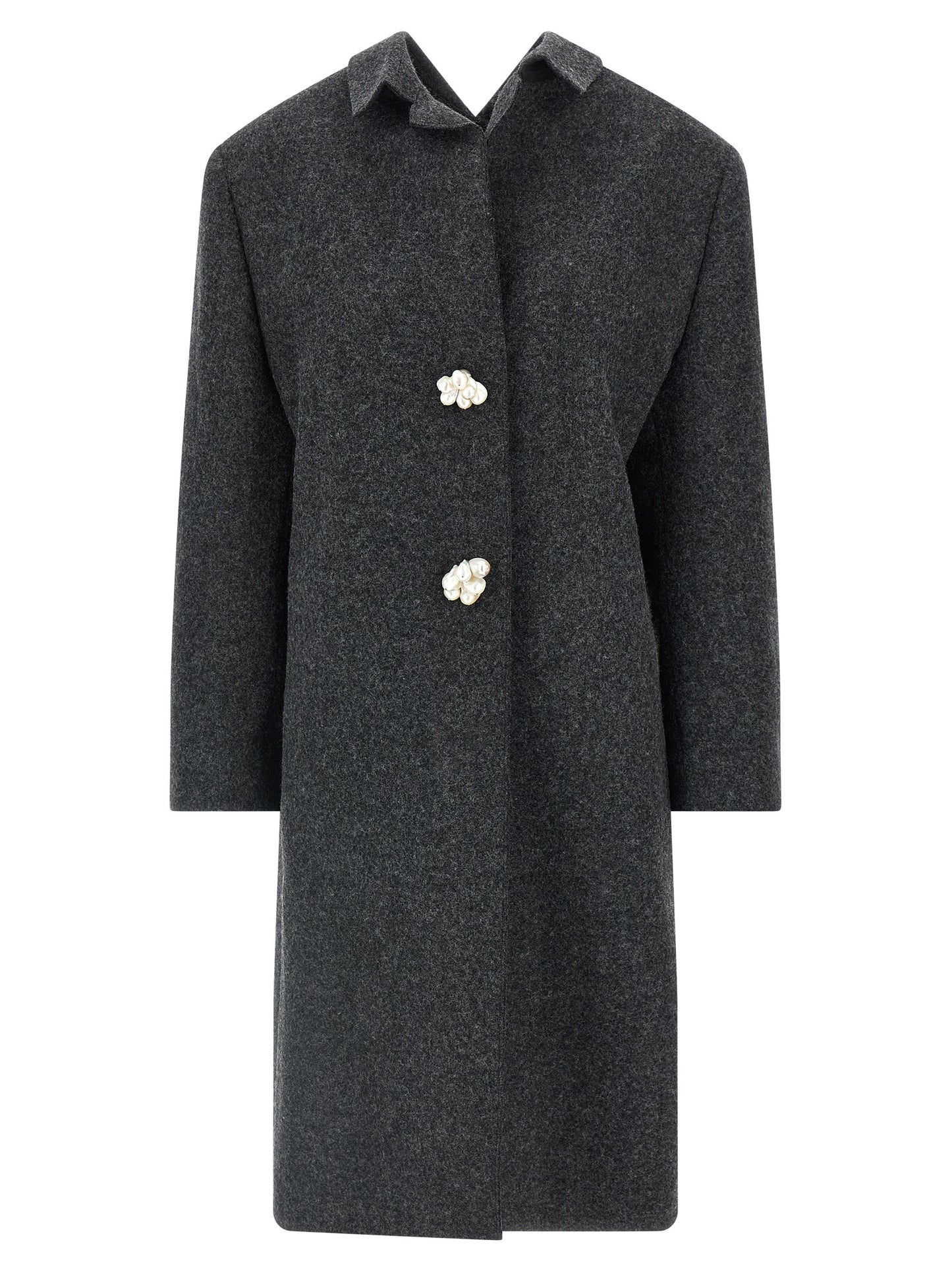 Prada Gray Virgin Wool Coat