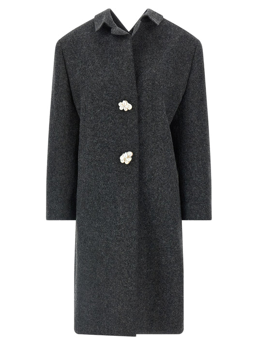Prada Gray Virgin Wool Coat