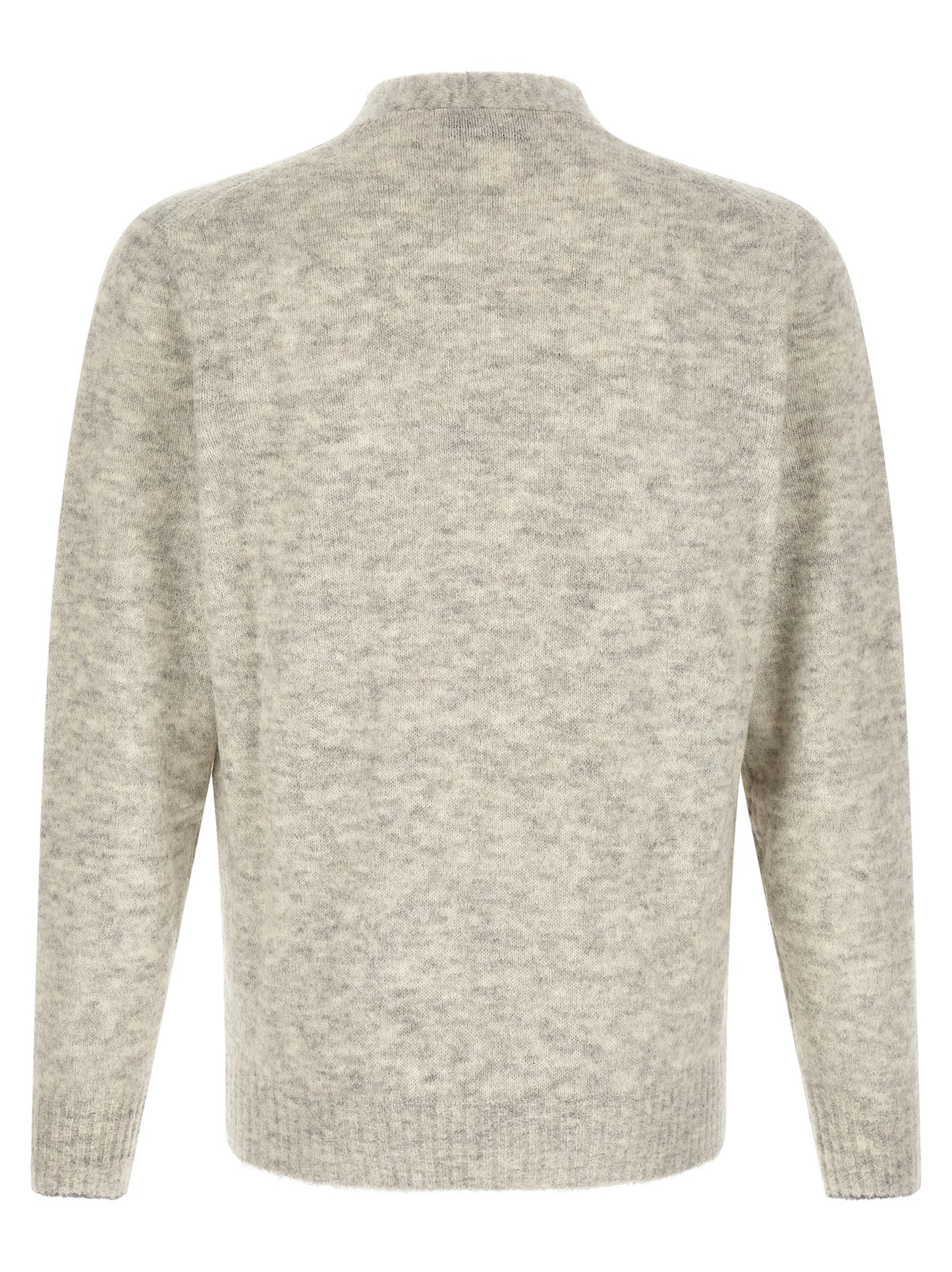 Brunello Cucinelli Gray Alpaca Leather Cardigan