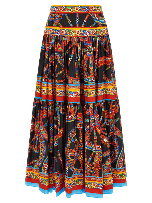 Dolce & Gabbana Multicolor Cotton Mini Skirt