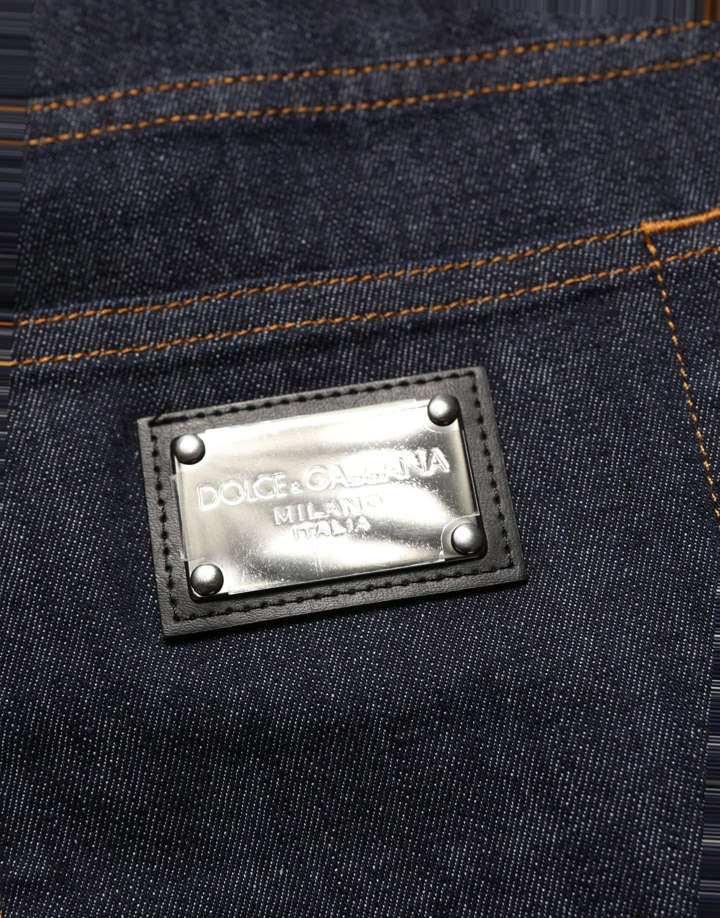 Dolce & Gabbana Dark Gray Cotton Slim Fit Men Denim Jeans