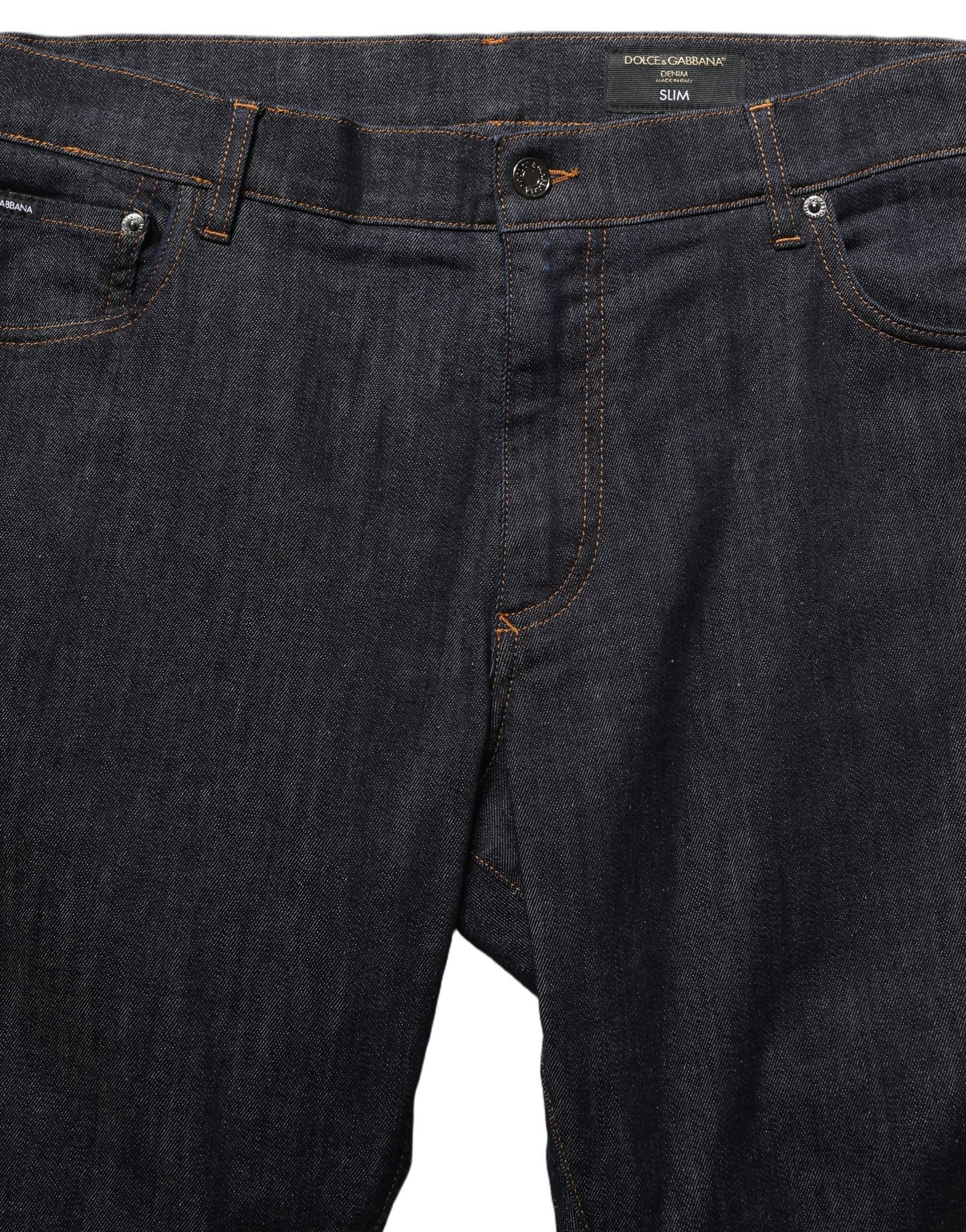 Dolce & Gabbana Dark Gray Cotton Slim Fit Men Denim Jeans
