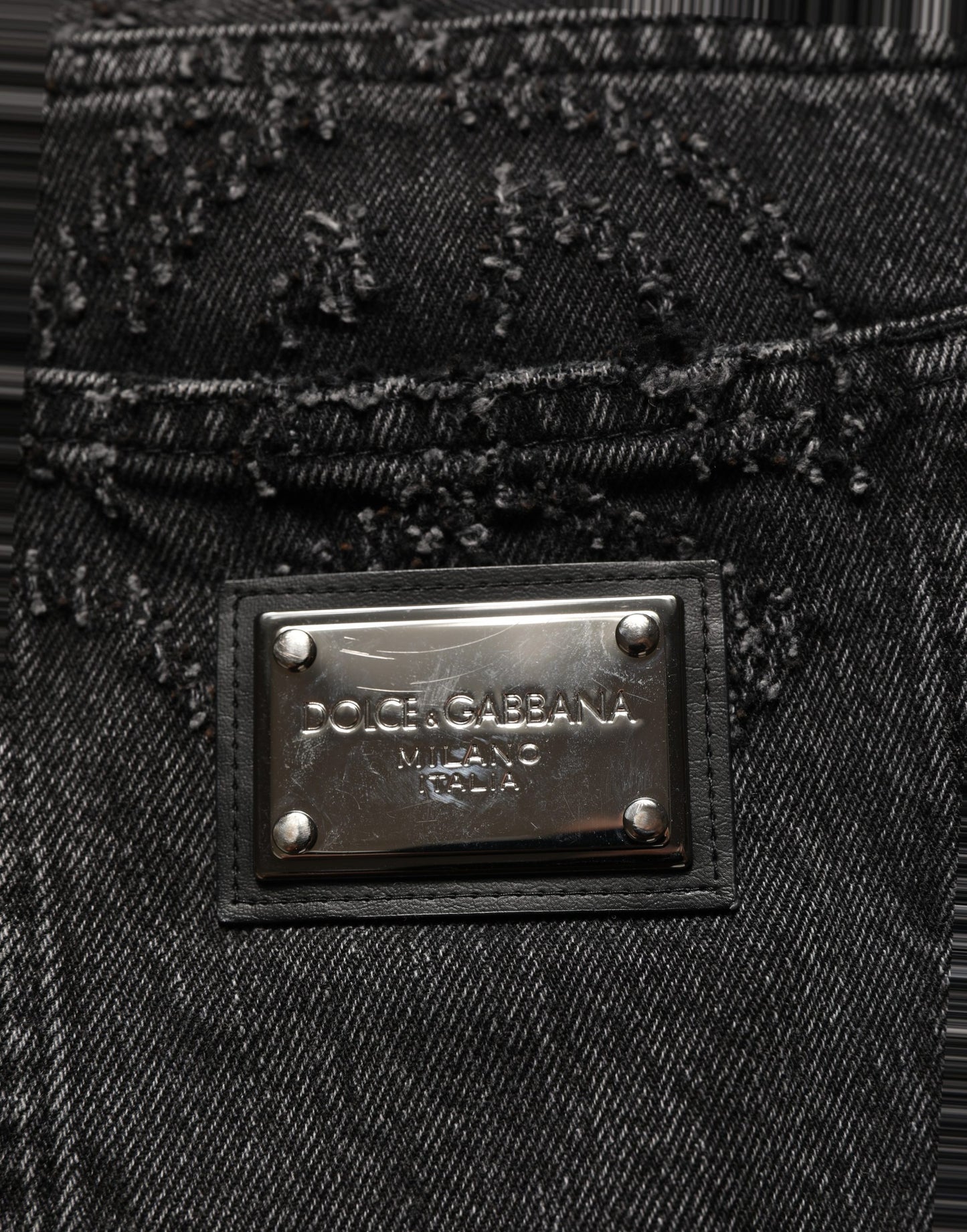 Dolce & Gabbana Dark Gray Cotton WideLeg Oversize Denim Jeans
