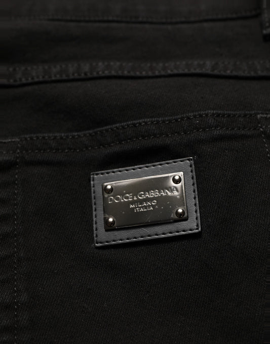 Dolce & Gabbana Black CottonStretch Regular Skinny Denim Jeans