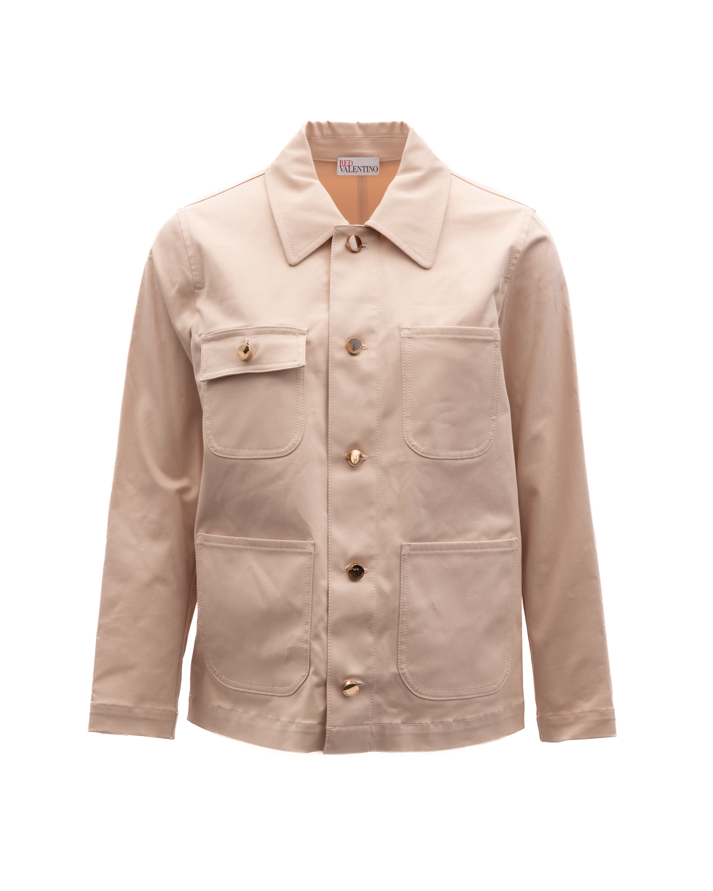 Valentino Garavani Women Beige Cotton Denim Jacket