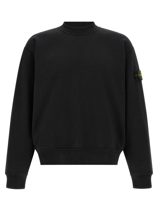 Stone Island Black Cotton Sweatshirt