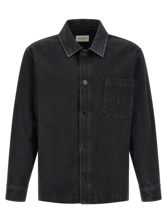 Saint Laurent Black Cotton Blouse