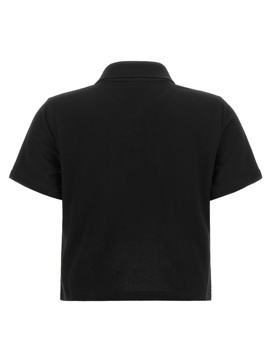Saint Laurent Black Cotton Polo Shirt