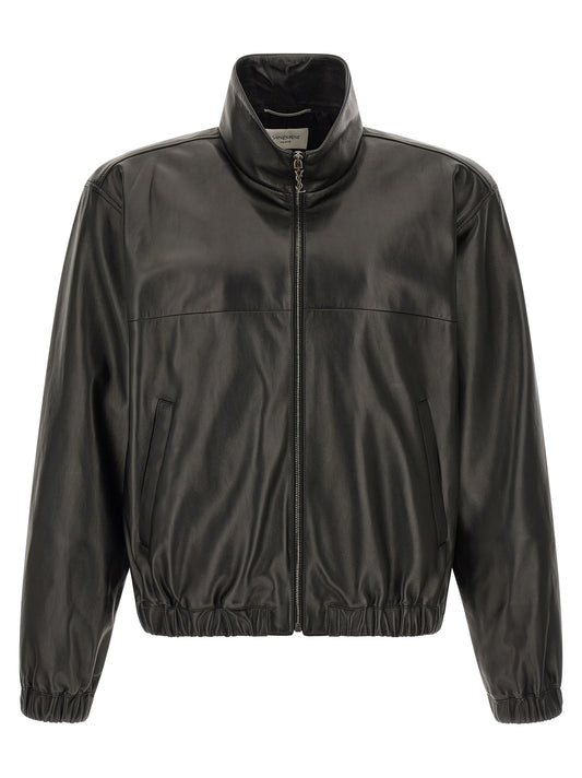 Saint Laurent Black Lamb Leather Leather Jacket