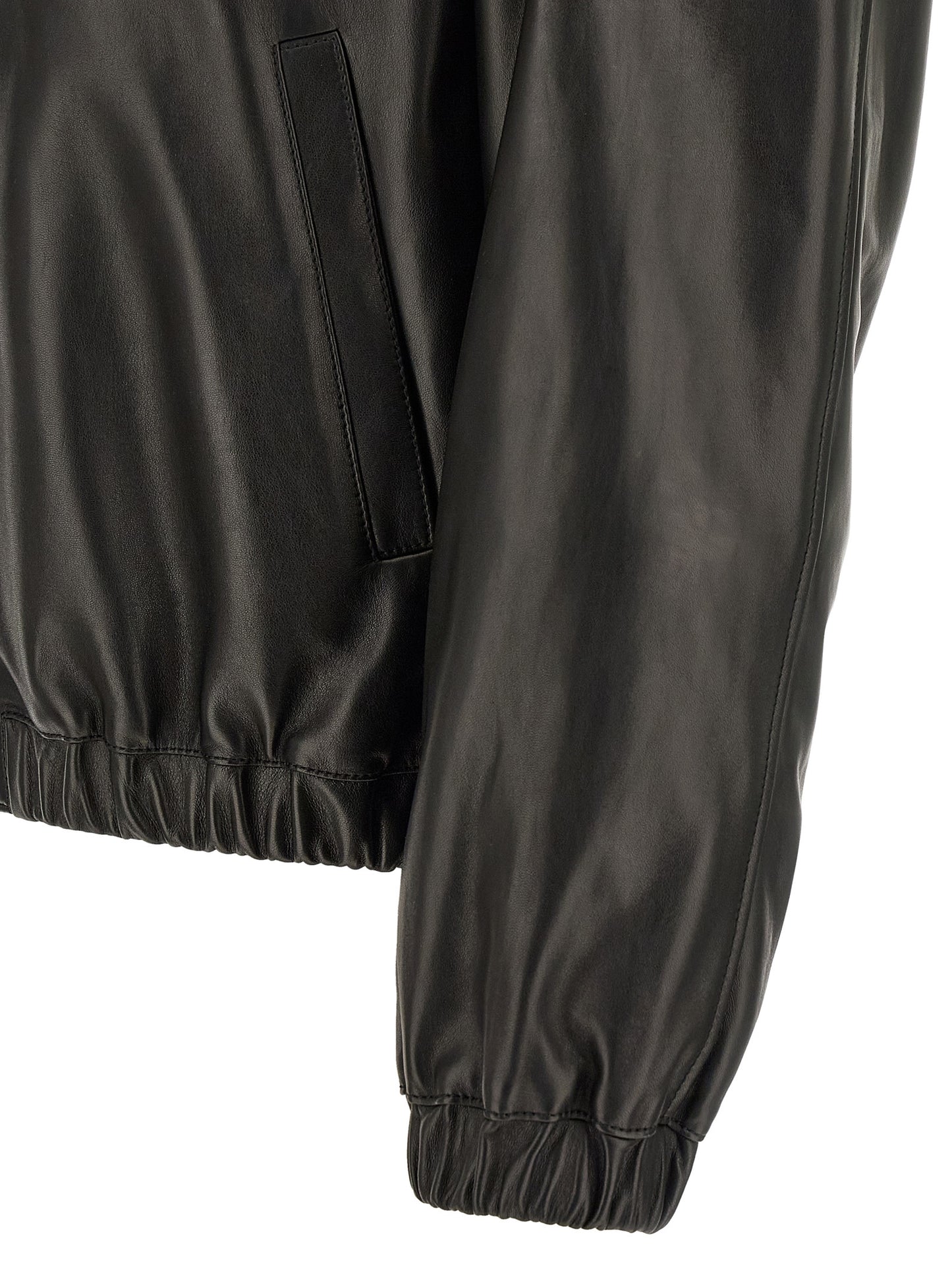 Saint Laurent Black Lamb Leather Leather Jacket
