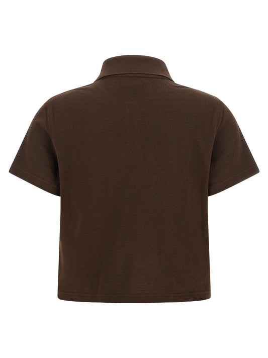 Saint Laurent Brown Cotton Polo Shirt