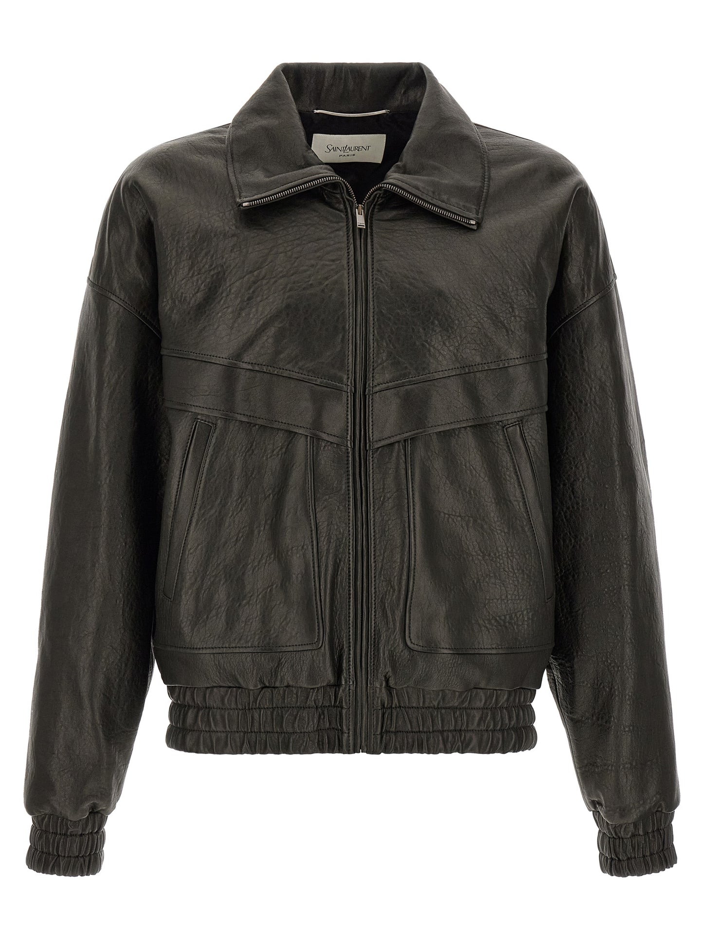 Saint Laurent Black Lamb Leather Leather Jacket
