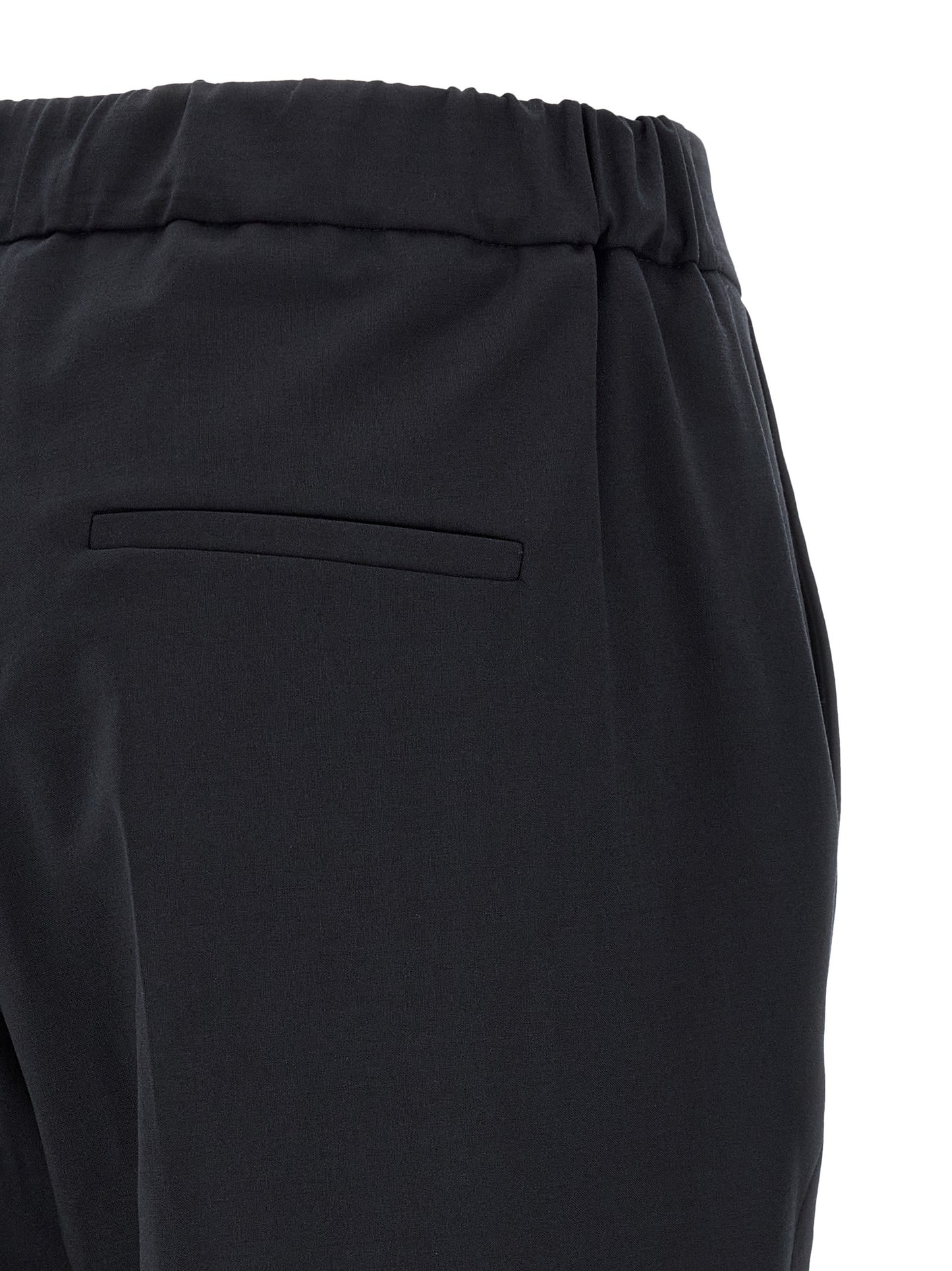 Alberto Biani Black Polyester Cropped Pants