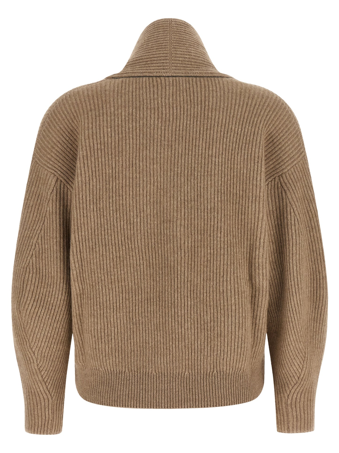 Brunello Cucinelli Beige Cashmere Cardigan