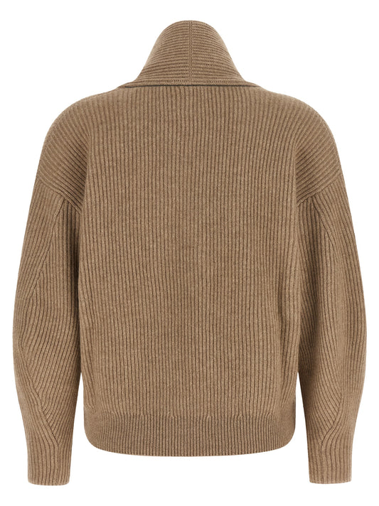 Brunello Cucinelli Beige Cashmere Cardigan