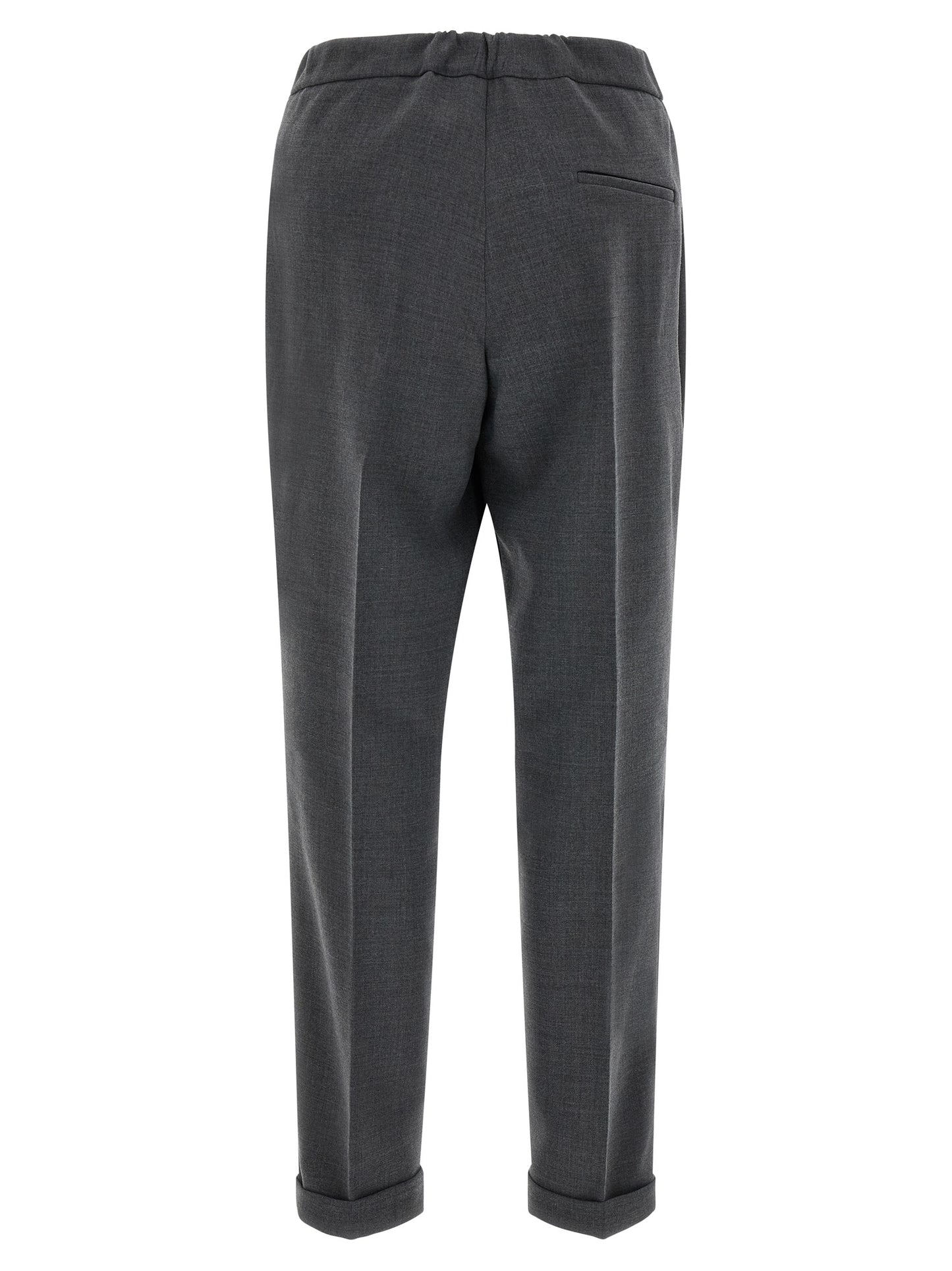 Alberto Biani Gray Polyester Cropped Pants