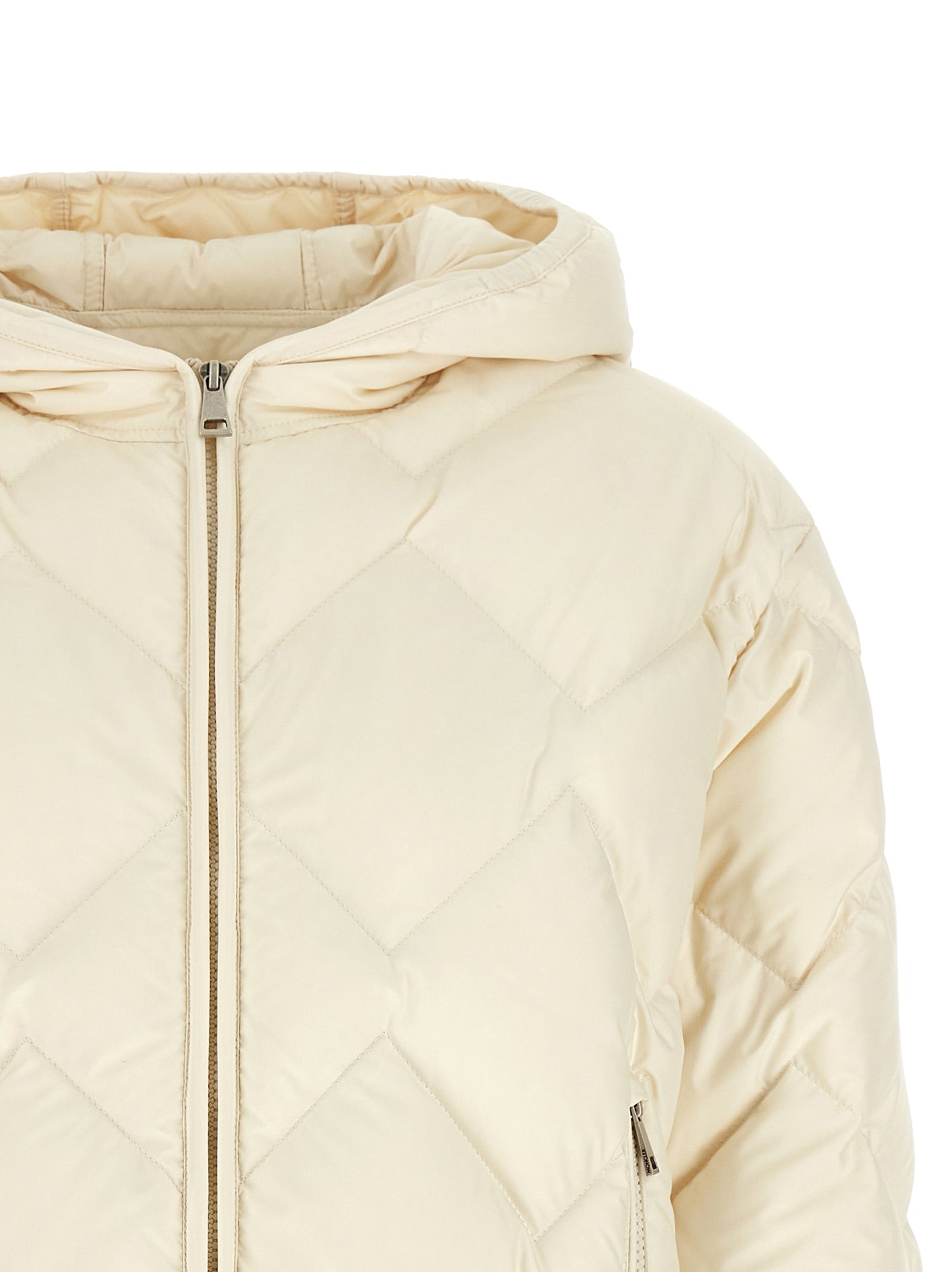 Moncler White Polyester Full-Length Jacket