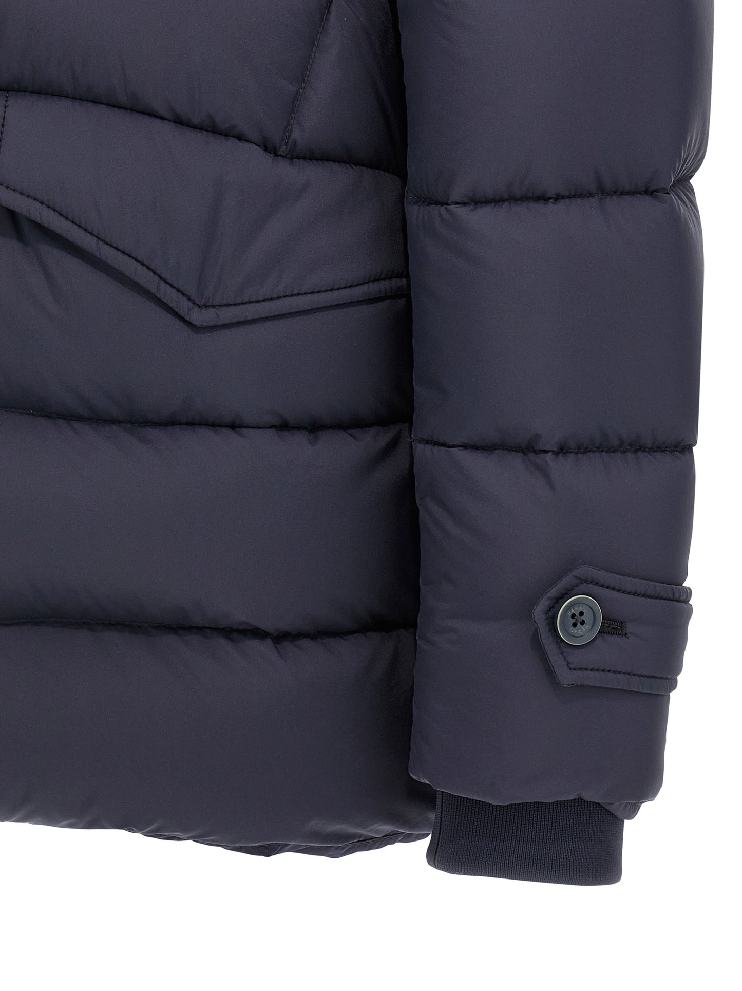 Herno Blue Polyamide Full-Length Jacket