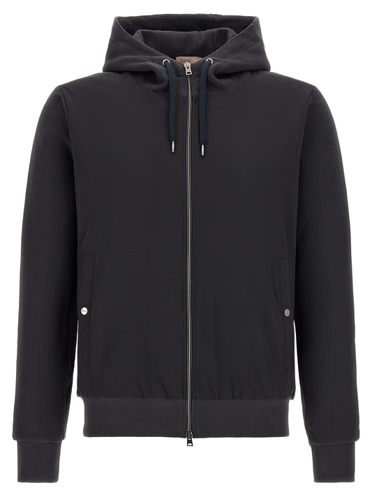 Herno Blue Cotton Shell Jacket