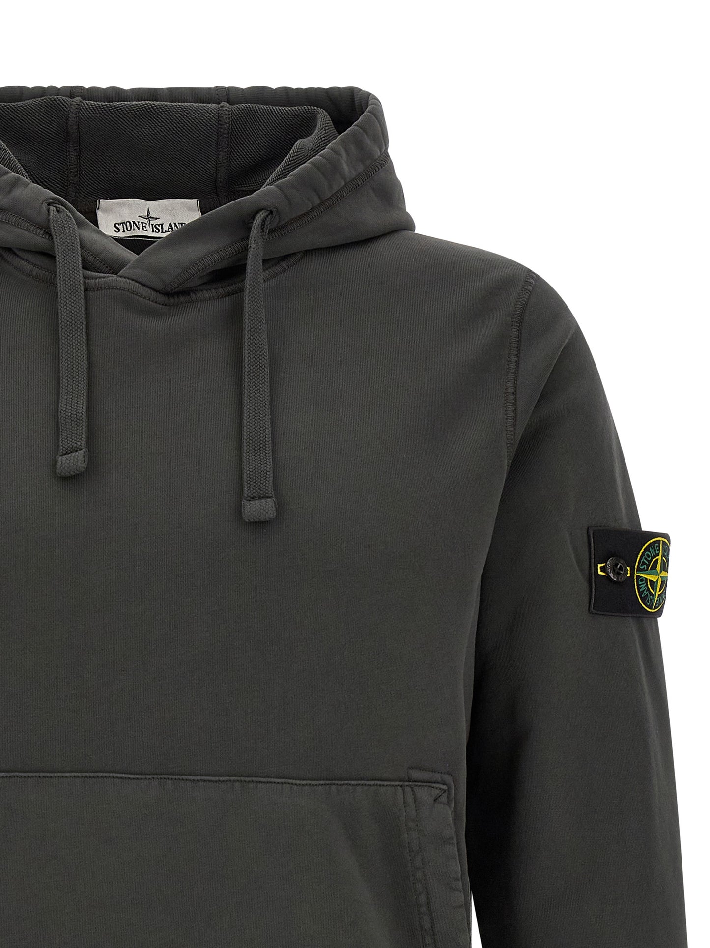 Stone Island Gray Cotton Sweatshirt