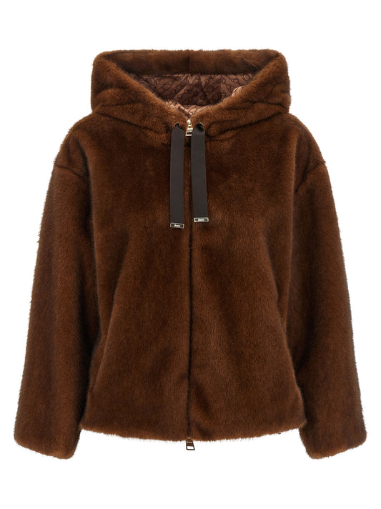 Herno Brown Polyester Bomber