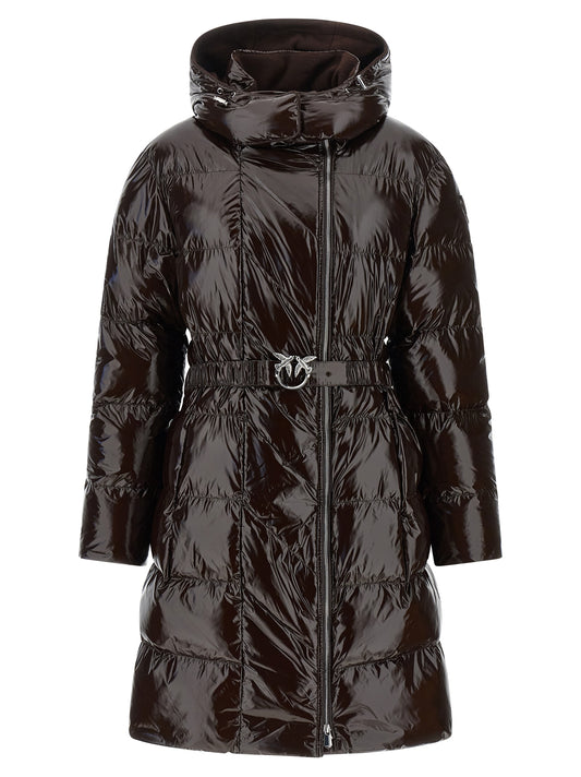 PINKO Brown Polyamide Full-Length Jacket