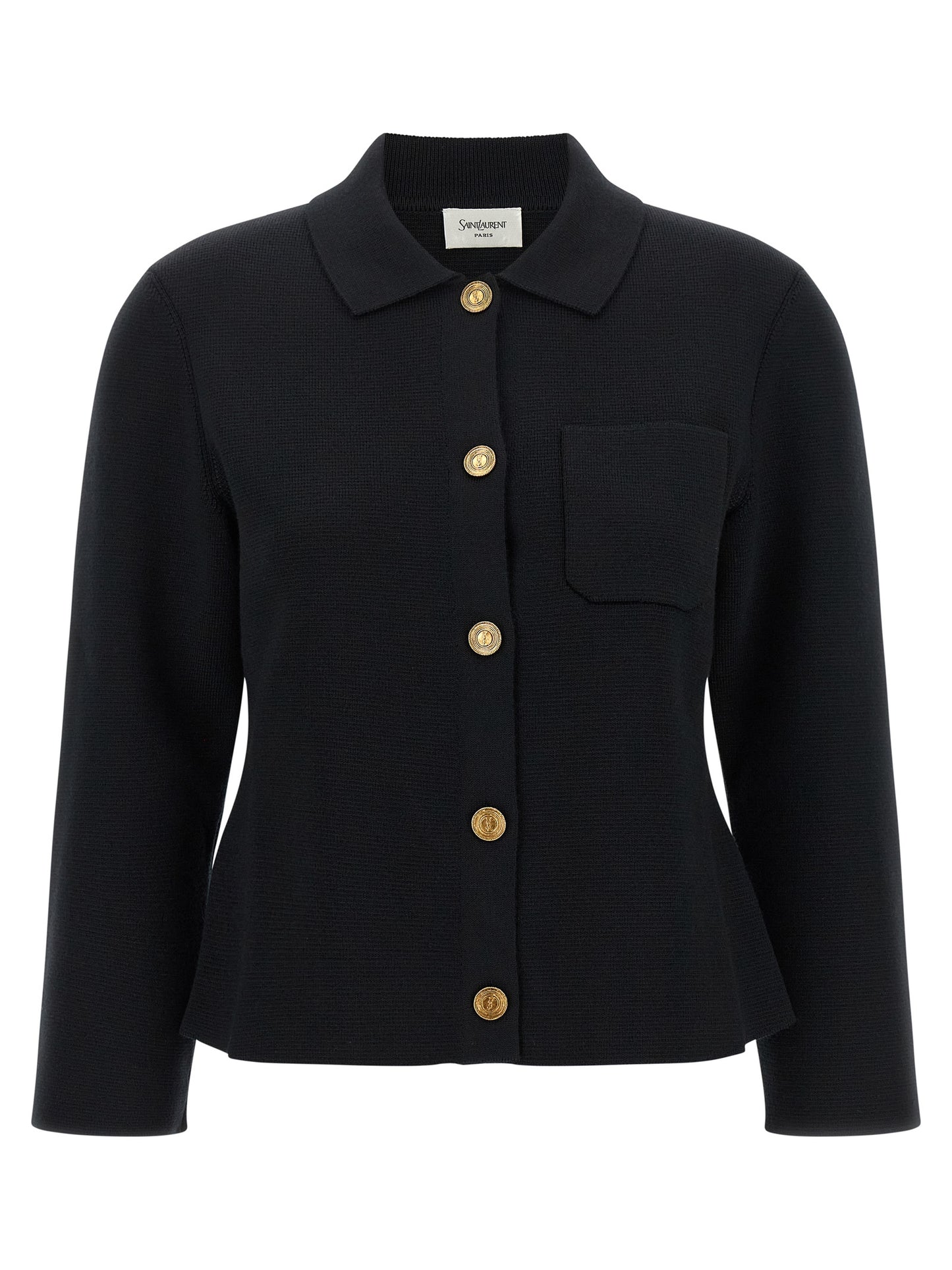 Saint Laurent Black Wool Cardigan